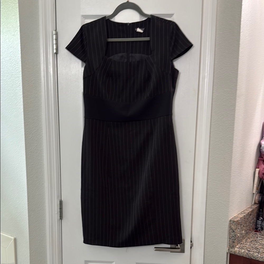Business Black Pinstripe Suit-Dress